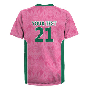 Pink South Africa Cricket Custom Rugby Jersey African King Proteas Be Way Pink