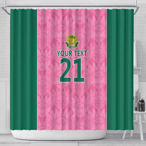 Pink South Africa Cricket Custom Shower Curtain African King Proteas Be Way Pink