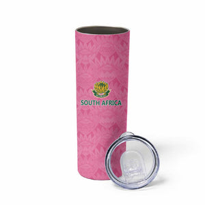 Pink South Africa Cricket Custom Skinny Tumbler African King Proteas Be Way Pink