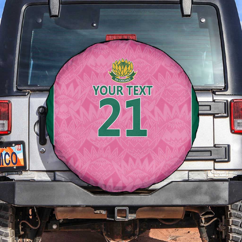 Pink South Africa Cricket Custom Spare Tire Cover African King Proteas Be Way Pink