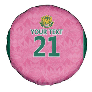 Pink South Africa Cricket Custom Spare Tire Cover African King Proteas Be Way Pink