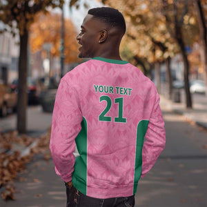 Pink South Africa Cricket Custom Sweatshirt African King Proteas Be Way Pink