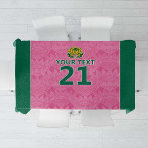 Pink South Africa Cricket Custom Tablecloth African King Proteas Be Way Pink