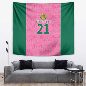 Pink South Africa Cricket Custom Tapestry African King Proteas Be Way Pink