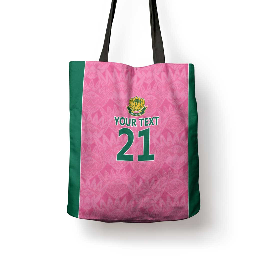 Pink South Africa Cricket Custom Tote Bag African King Proteas Be Way Pink