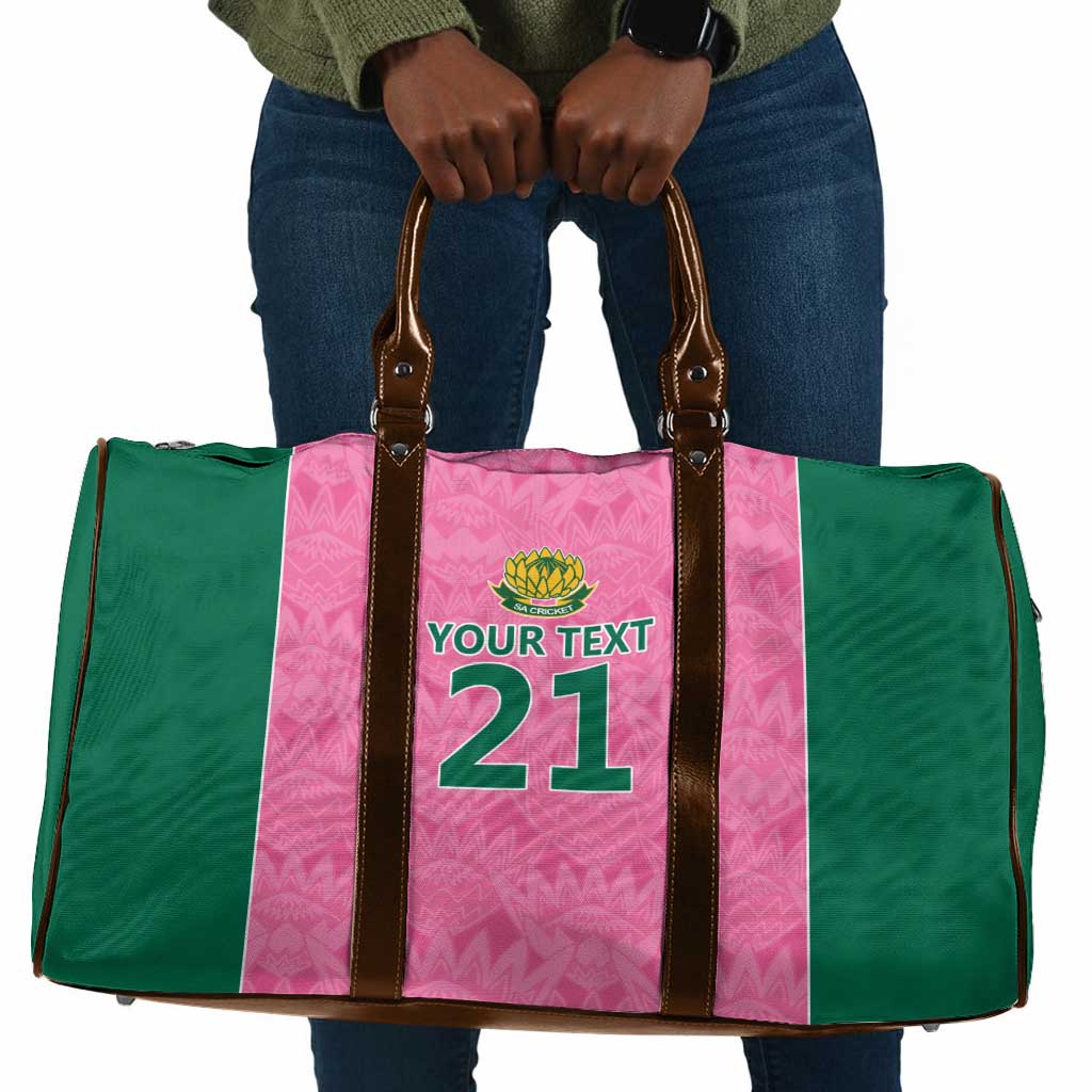 Pink South Africa Cricket Custom Travel Bag African King Proteas Be Way Pink
