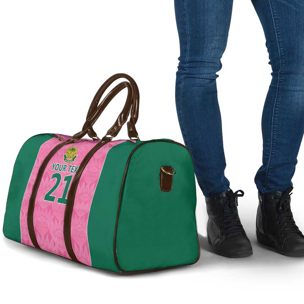 Pink South Africa Cricket Custom Travel Bag African King Proteas Be Way Pink