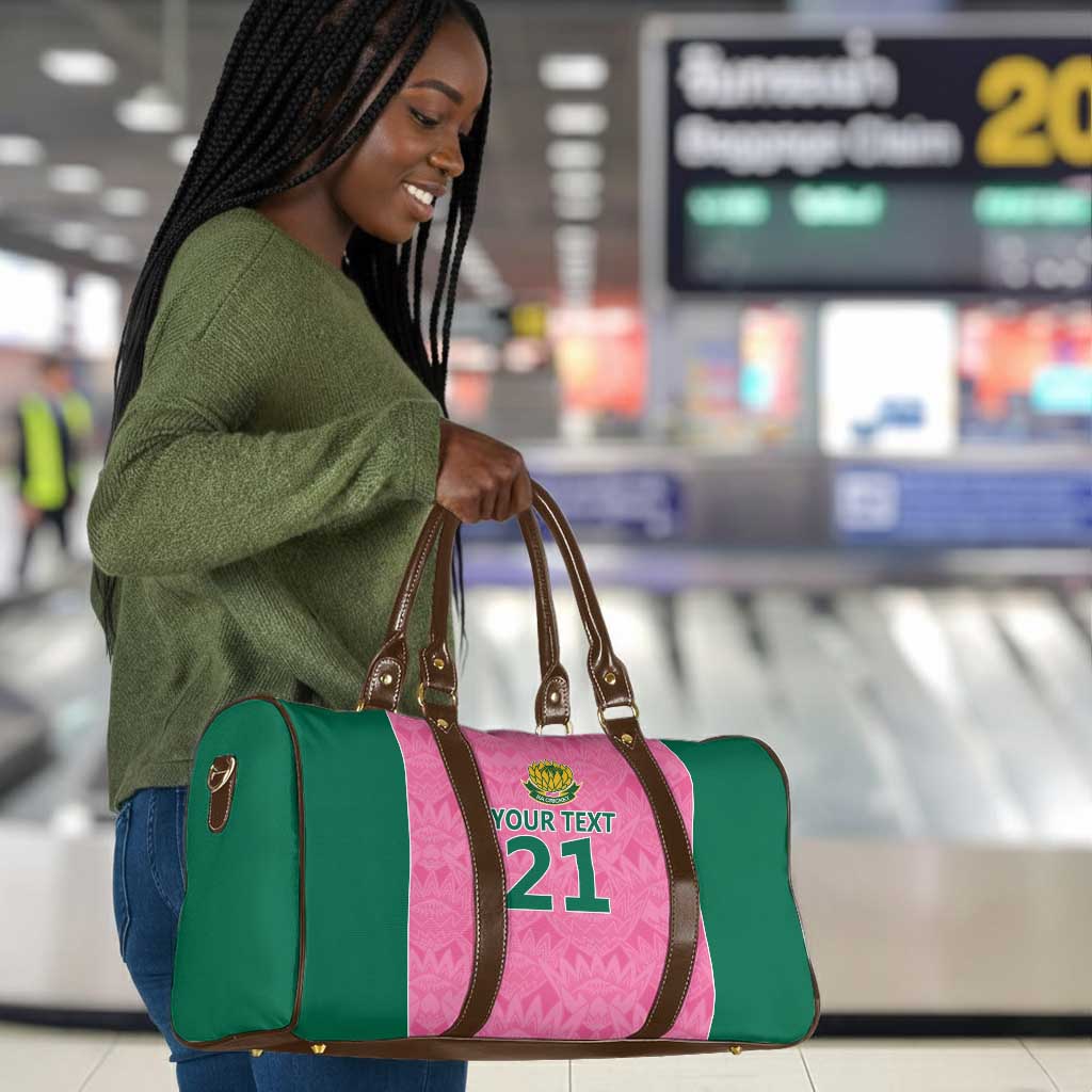 Pink South Africa Cricket Custom Travel Bag African King Proteas Be Way Pink