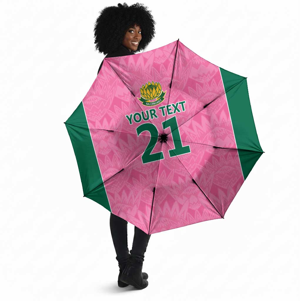 Pink South Africa Cricket Custom Umbrella African King Proteas Be Way Pink