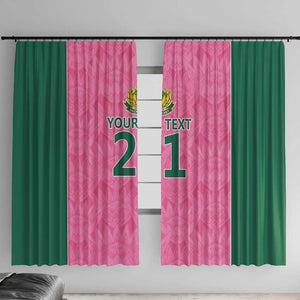 Pink South Africa Cricket Custom Window Curtain African King Proteas Be Way Pink