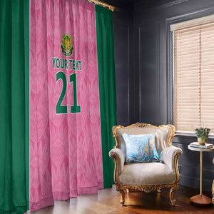 Pink South Africa Cricket Custom Window Curtain African King Proteas Be Way Pink