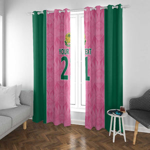 Pink South Africa Cricket Custom Window Curtain African King Proteas Be Way Pink