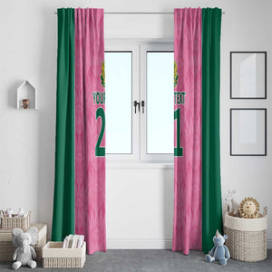 Pink South Africa Cricket Custom Window Curtain African King Proteas Be Way Pink