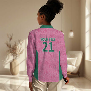 Pink South Africa Cricket Custom Women Casual Shirt African King Proteas Be Way Pink