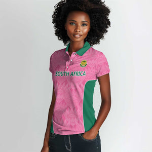 Pink South Africa Cricket Custom Women Polo Shirt African King Proteas Be Way Pink