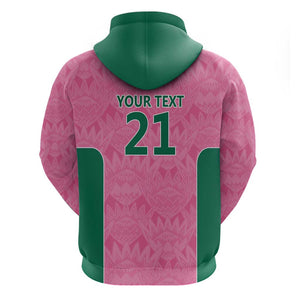 Pink South Africa Cricket Custom Zip Hoodie African King Proteas Be Way Pink