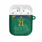 South Africa Cricket Custom AirPods Case African King Proteas Green