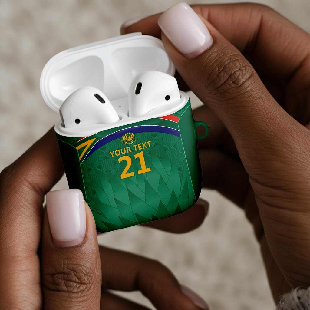 South Africa Cricket Custom AirPods Case African King Proteas Green