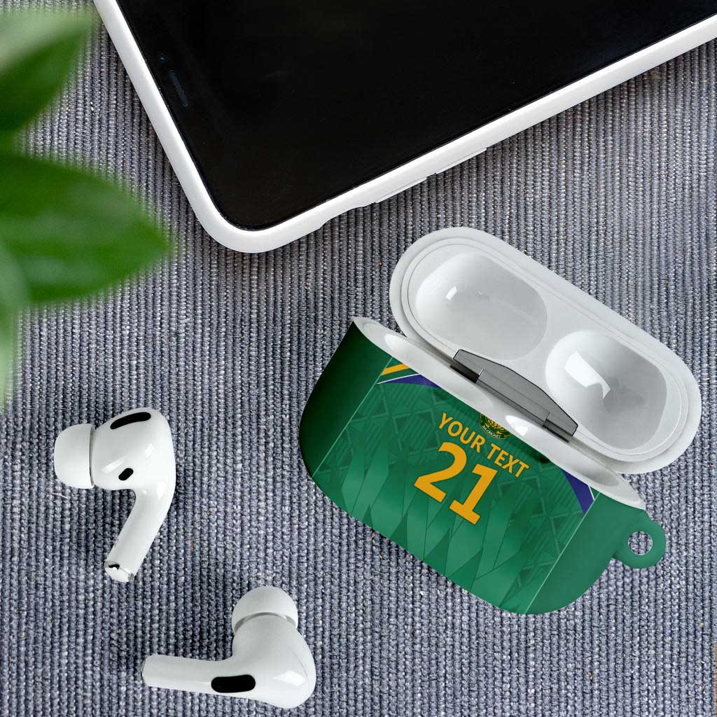 South Africa Cricket Custom AirPods Case African King Proteas Green