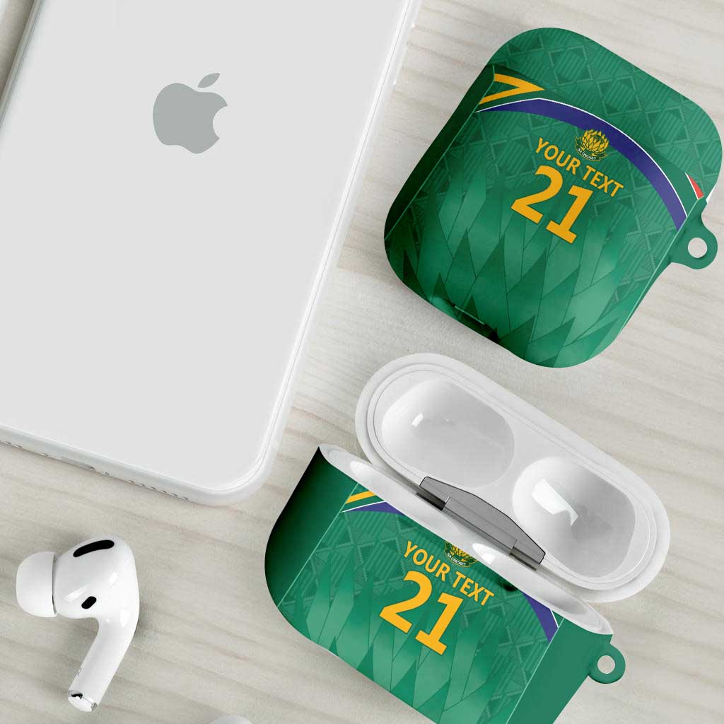 South Africa Cricket Custom AirPods Case African King Proteas Green
