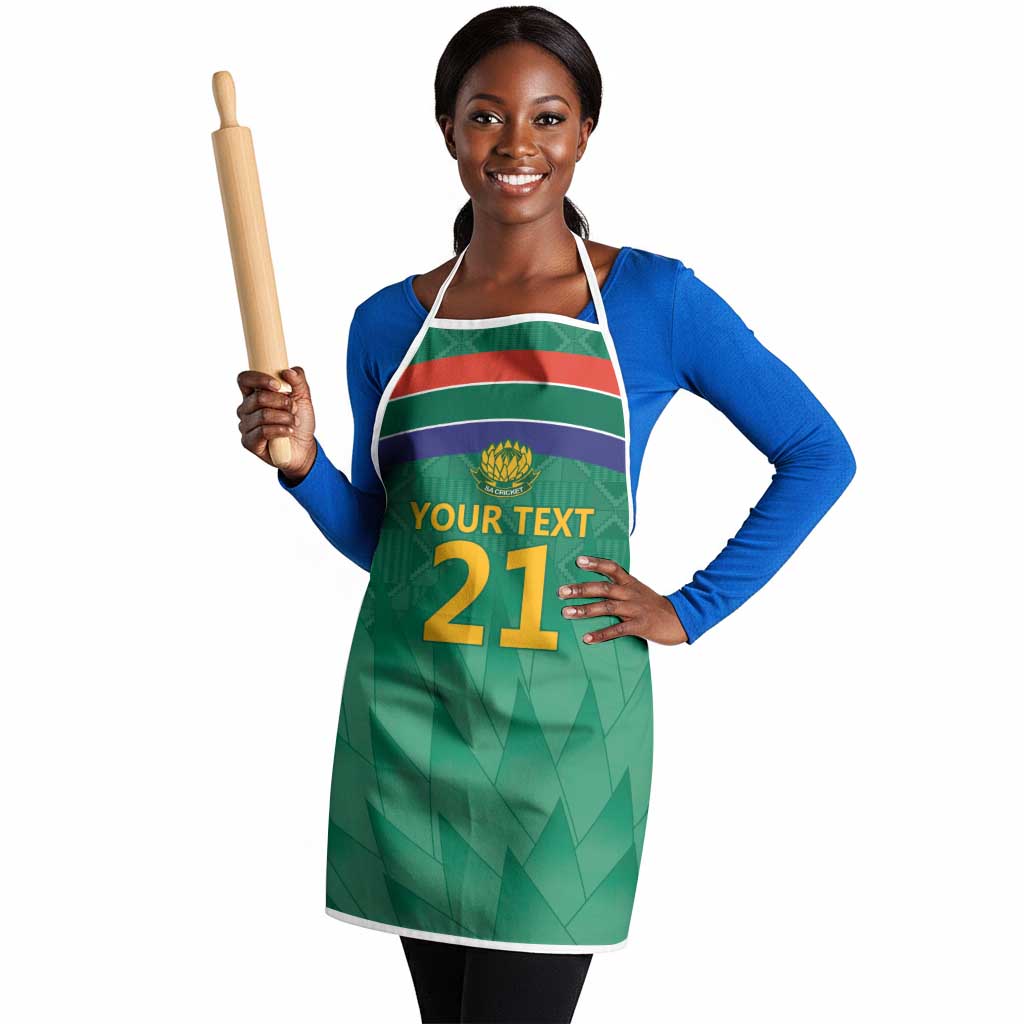 South Africa Cricket Custom Apron African King Proteas Green