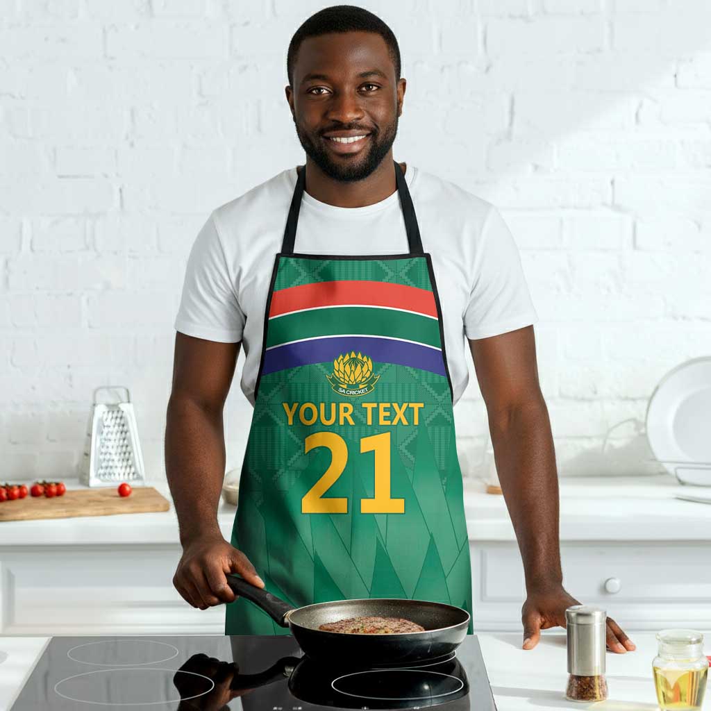 South Africa Cricket Custom Apron African King Proteas Green