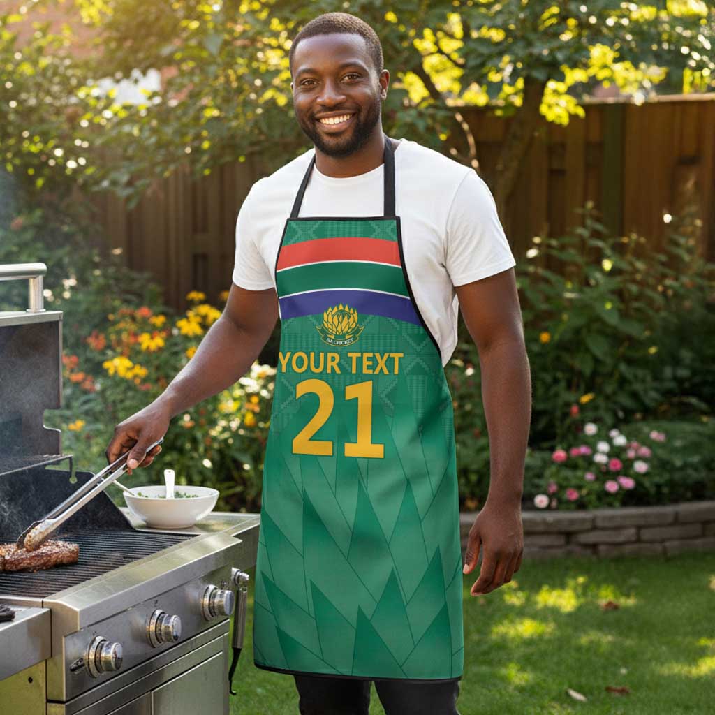South Africa Cricket Custom Apron African King Proteas Green