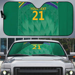 South Africa Cricket Custom Auto Sun Shade African King Proteas Green