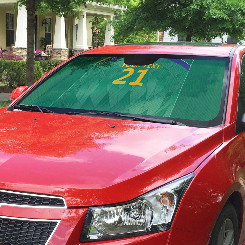 South Africa Cricket Custom Auto Sun Shade African King Proteas Green
