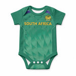 South Africa Cricket Custom Baby Onesie African King Proteas Green
