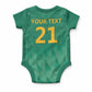 South Africa Cricket Custom Baby Onesie African King Proteas Green