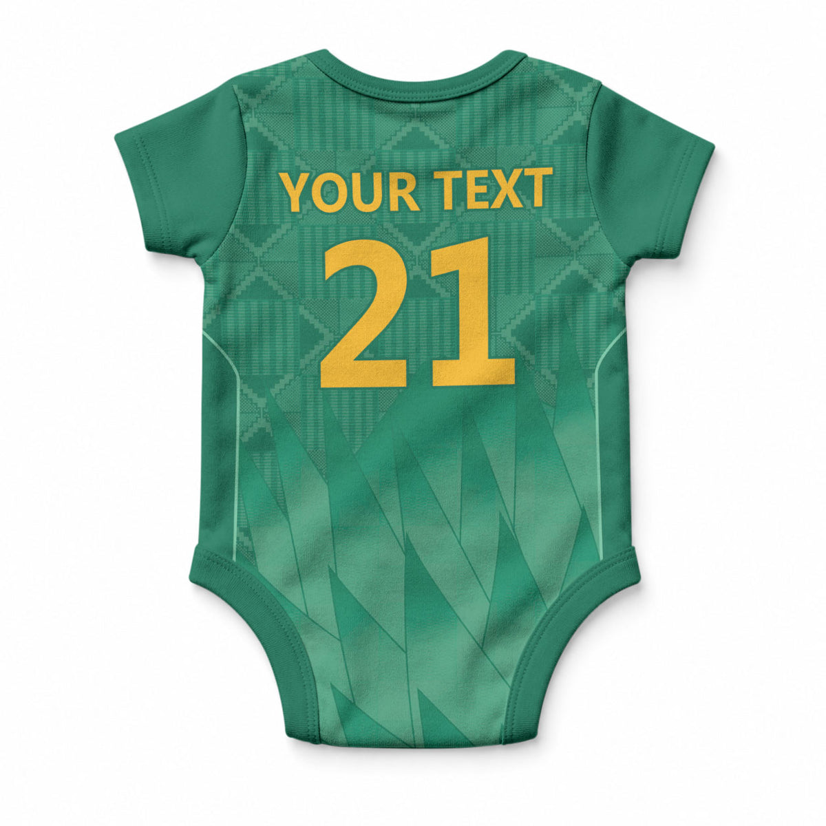 South Africa Cricket Custom Baby Onesie African King Proteas Green