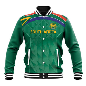 South Africa Cricket Custom Baseball Jacket African King Proteas Green