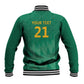 South Africa Cricket Custom Baseball Jacket African King Proteas Green