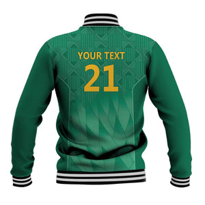 South Africa Cricket Custom Baseball Jacket African King Proteas Green