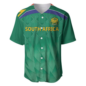 South Africa Cricket Custom Baseball Jersey African King Proteas Green