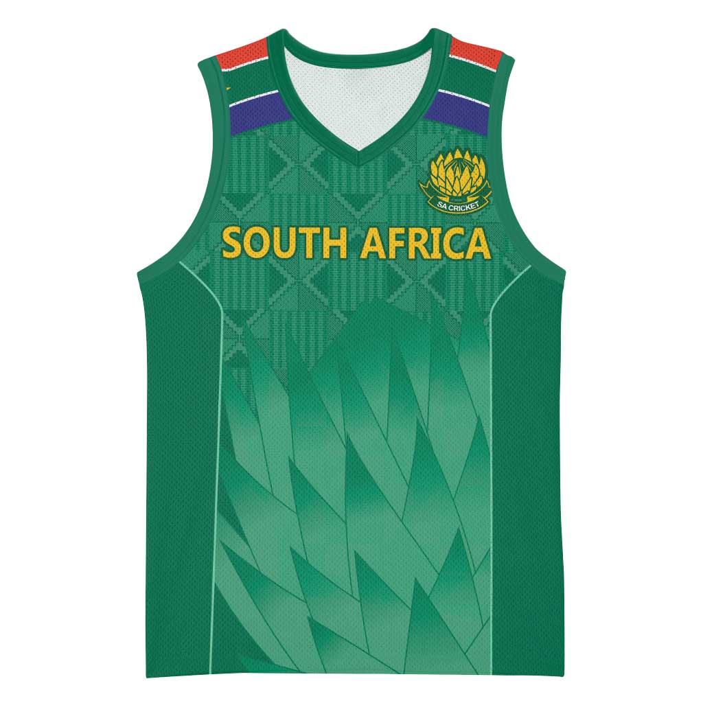 South Africa Cricket Custom Basketball Jersey African King Proteas Green LT9