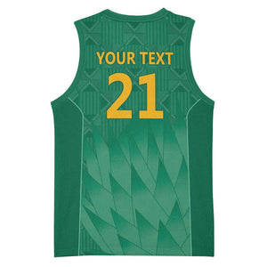 South Africa Cricket Custom Basketball Jersey African King Proteas Green LT9