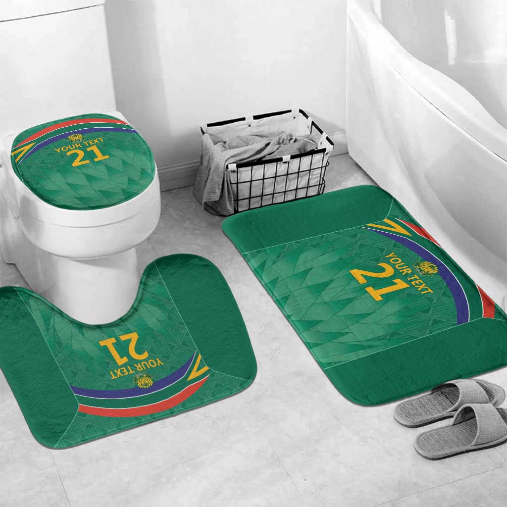 South Africa Cricket Custom Bathroom Set African King Proteas Green