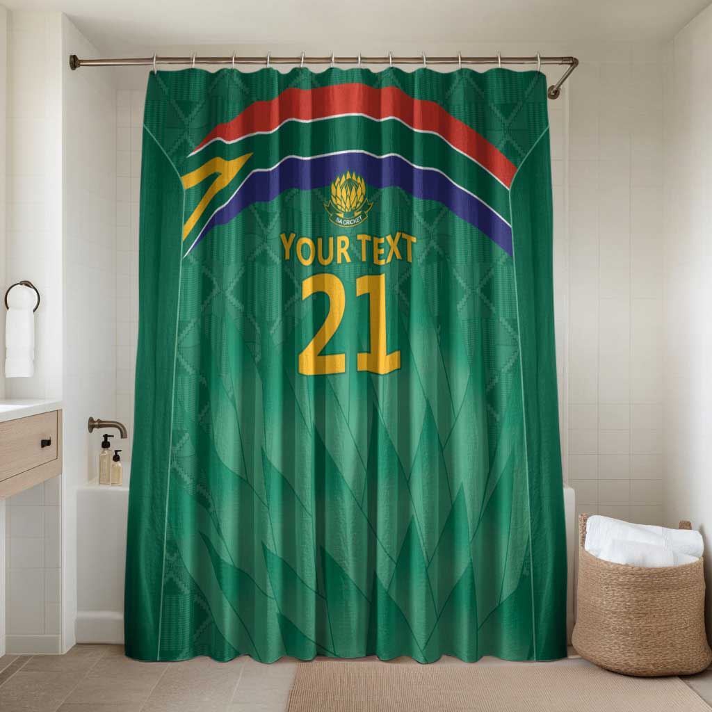 South Africa Cricket Custom Bathroom Set African King Proteas Green