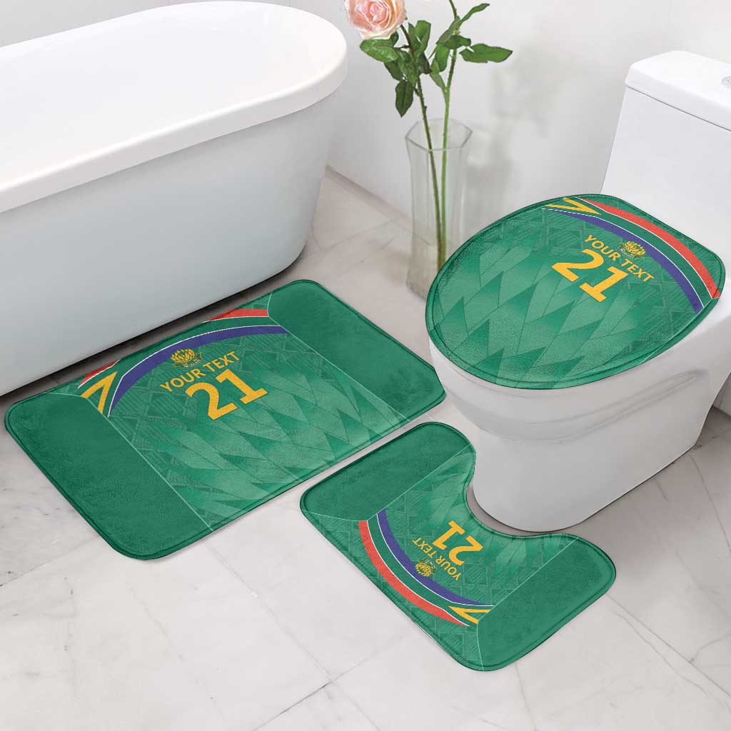 South Africa Cricket Custom Bathroom Set African King Proteas Green