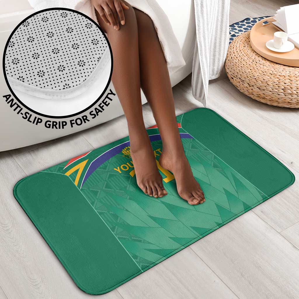 South Africa Cricket Custom Bathroom Set African King Proteas Green