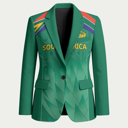 South Africa Cricket Custom Blazer African King Proteas Green
