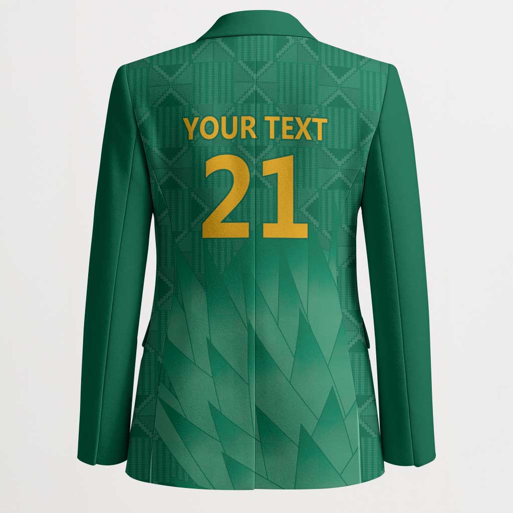 South Africa Cricket Custom Blazer African King Proteas Green