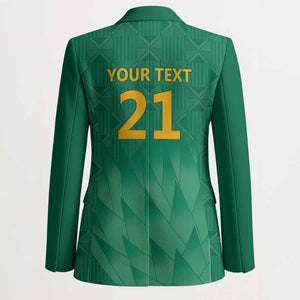South Africa Cricket Custom Blazer African King Proteas Green