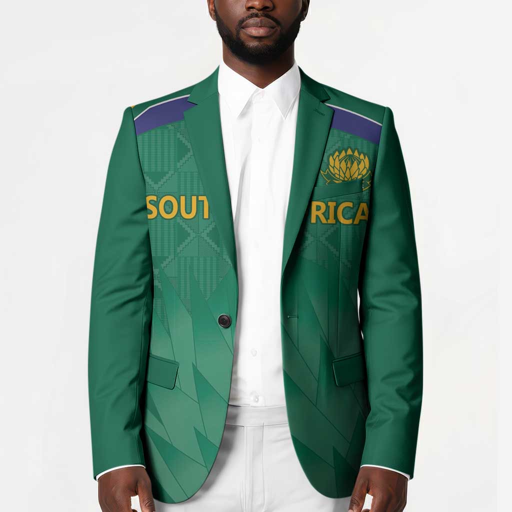 South Africa Cricket Custom Blazer African King Proteas Green