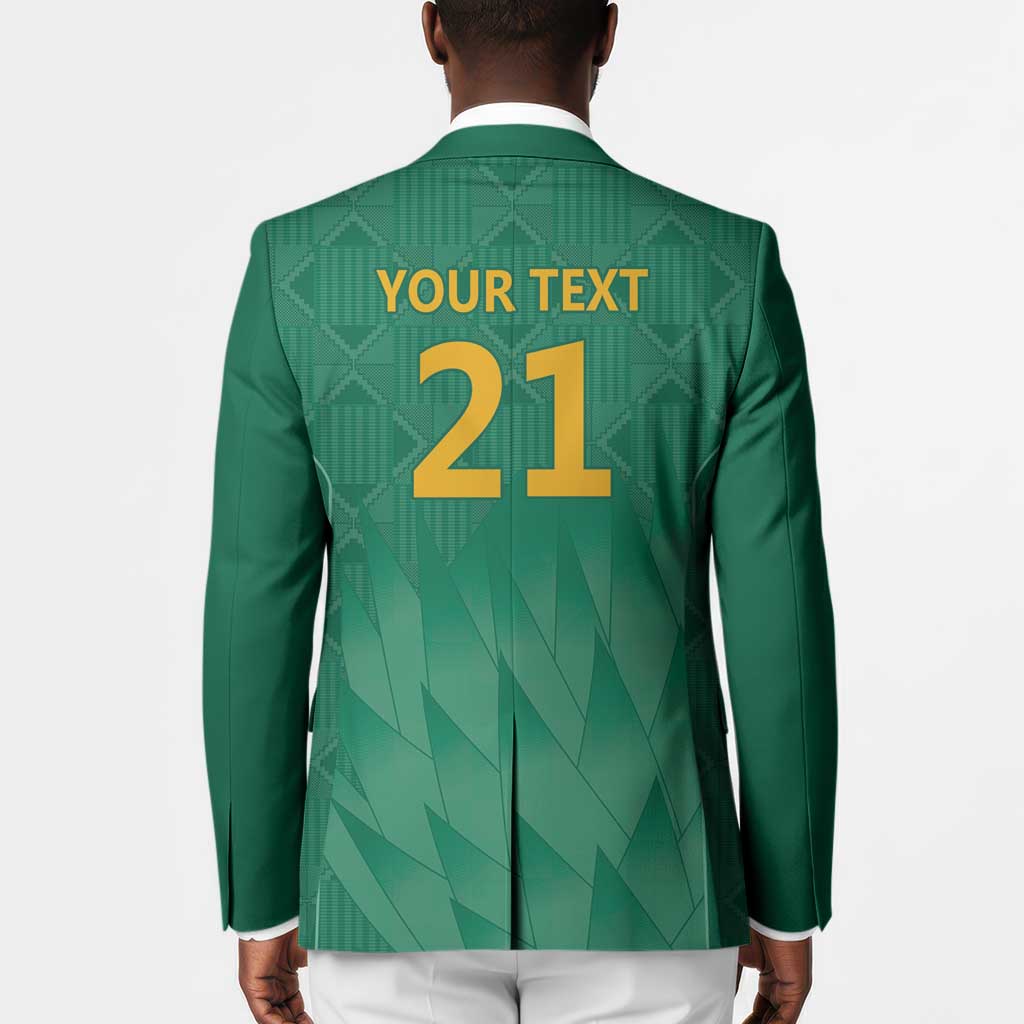 South Africa Cricket Custom Blazer African King Proteas Green