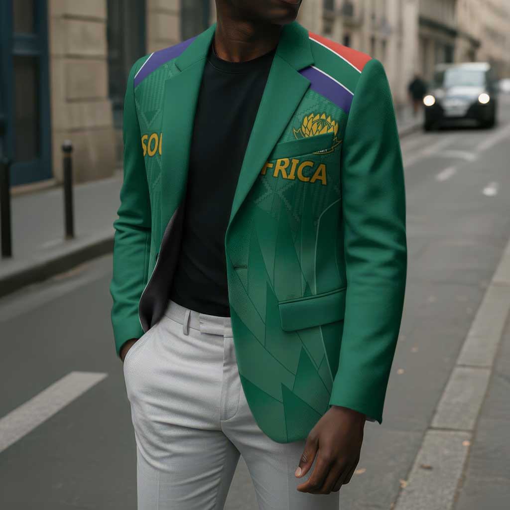 South Africa Cricket Custom Blazer African King Proteas Green