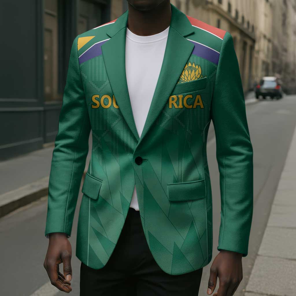 South Africa Cricket Custom Blazer African King Proteas Green