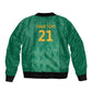 South Africa Cricket Custom Bomber Jacket African King Proteas Green